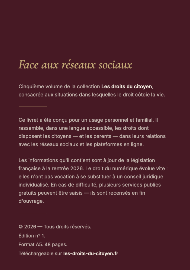 Face aux réseaux sociaux — Vos droits et ceux de vos enfants – Image 4